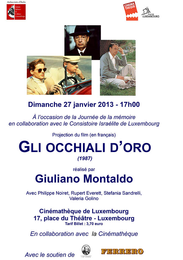 affiche occhiali d'oro