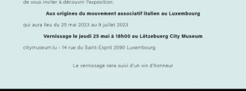 Aux origines du mouvement associatif italien au Luxembourg